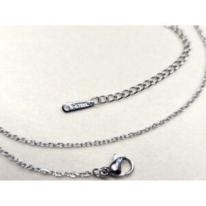 New Stainless Steel Cable Chain Necklace Women Men Silvertone 18" Minimalist
